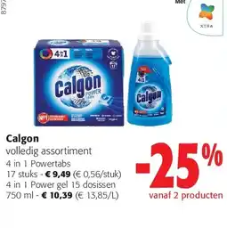 Colruyt Calgon volledig assortiment aanbieding