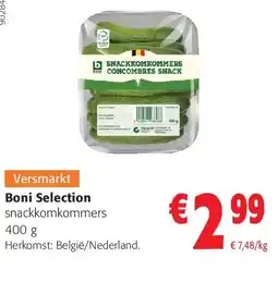 Colruyt Boni Selection snackkomkommers 400 aanbieding