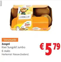 Colruyt Zespri Kiwi Sungold Jumbo 6 stuk aanbieding