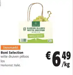 Colruyt Boni Selection witte druiven pitloos los aanbieding