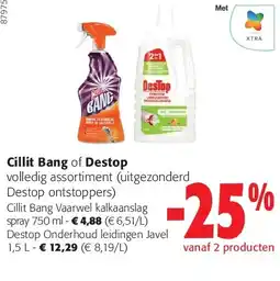 Colruyt Cillit Bang Vaarwel kalkaanslag spray 750 ml aanbieding