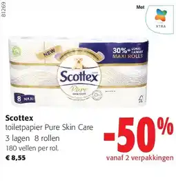 Colruyt Scottex toiletpapier Pure Skin Care aanbieding