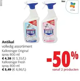 Colruyt Antikal volledig assortiment Kalkreiniger Original spray 800 ml aanbieding