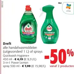 Colruyt Dreft alle handafwasmiddelen aanbieding