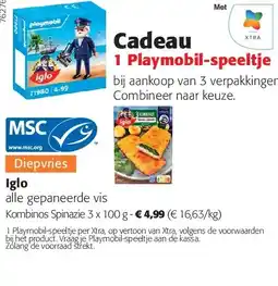 Colruyt Kombinos Spinazie 3 x 100 g aanbieding