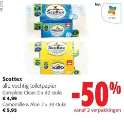 Colruyt Scottex alle vochtig toiletpapier aanbieding