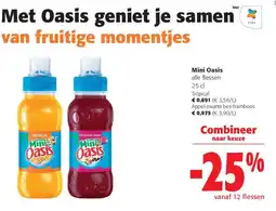 Colruyt Mini Oasis alle flessen 25 cl aanbieding