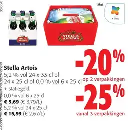 Colruyt Stella Artois 5,2 % vol 24 x 33 cl aanbieding