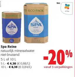 Colruyt Spa Reine natuurlijk mineraalwater niet-bruisend aanbieding