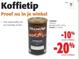 Colruyt Graindor Espresso gemalen koffie 500 g aanbieding