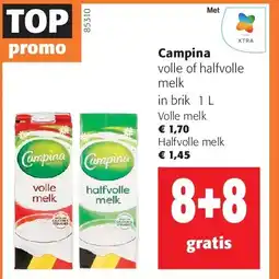 Colruyt Campina volle of halfvolle melk aanbieding