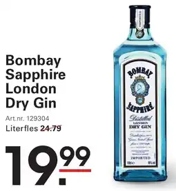 Sligro Bombay Sapphire London Dry Gin aanbieding