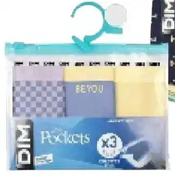 Colruyt Dim Slip Les Pockets Cotton Stretch Paars-geel aanbieding