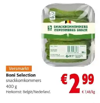 Colruyt Boni Selection snackkomkommers aanbieding