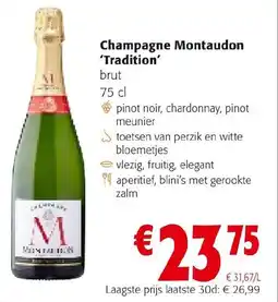 Colruyt Champagne Montaudon 'Tradition' aanbieding