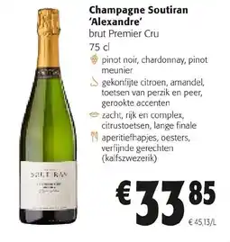 Colruyt Champagne Soutiran 'Alexandre' aanbieding