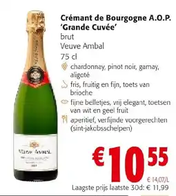 Colruyt Crémant de Bourgogne A.O.P. 'Grande Cuvée' aanbieding