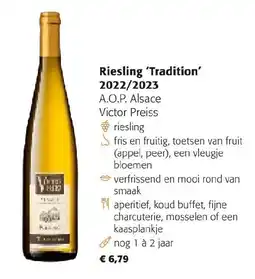 Colruyt Riesling 'Tradition' 2022/2023 aanbieding