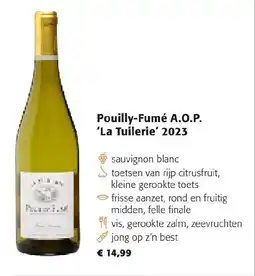 Colruyt Pouilly-Fumé A.O.P. 'La Tuilerie' 2023 aanbieding