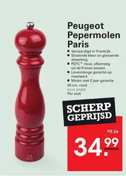 Sligro Peugeot Pepermolen Paris aanbieding