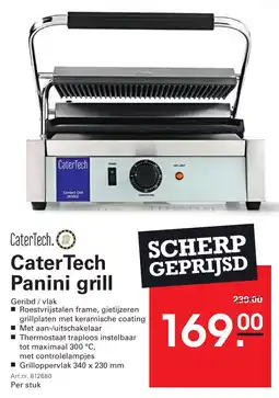 Sligro Cater Tech Panini grill aanbieding