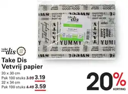 Sligro Take Dis Vetvrij Papier aanbieding