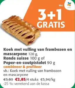 Comarkt Koek met Vulling van Frambozen en Mascarpone aanbieding