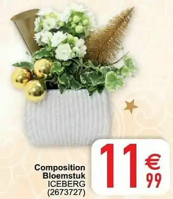 Cora Composition bloemstuk iceberg aanbieding
