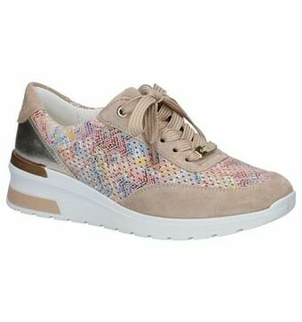 Ara High Soft Beige Veterschoenen promotie bij Torfs