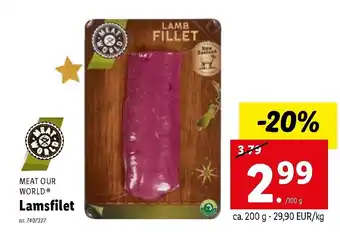 Meat our world Lamsfilet 200 g