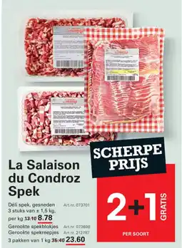 Sligro La Salaison du Condroz Spek aanbieding