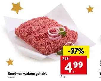 Lidl Rund-en varkensgehakt 1kg aanbieding