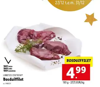 Lidl Limited Edition Bosduiffilet 180 g aanbieding