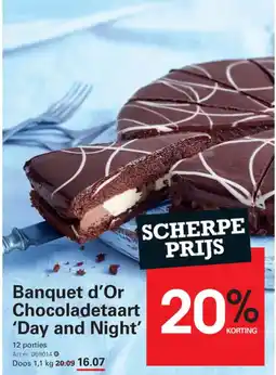 Sligro Banquet d'Or Chocoladetaart Day and Night aanbieding