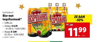 Lidl Desperados Bier met tequilasmaak aanbieding