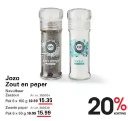 Sligro Jozo Zout en peper aanbieding