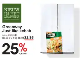 Sligro Greenway Just like kebab aanbieding