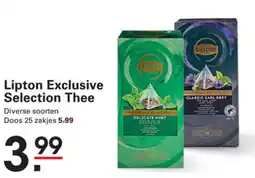Sligro Lipton Exclusive Selection Thee aanbieding
