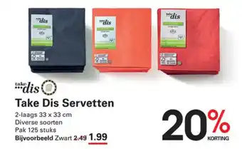 Sligro Take Dis Servetten aanbieding