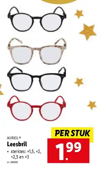 Lidl Auriol Leesbril per stuk aanbieding