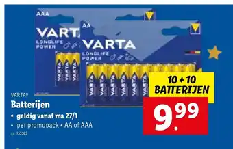 Batterijen 10 + 10 Batterijen