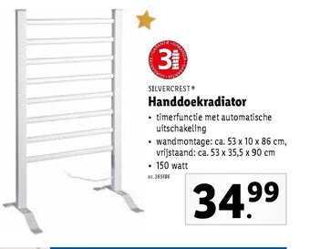Silvercrest Handdoekradiator