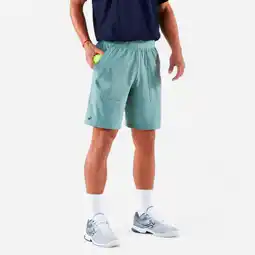 Decathlon Ademende tennisshort voor heren grijsgroen aanbieding