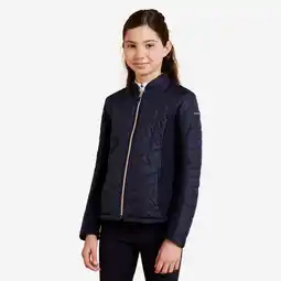 Decathlon Jas voor ruitersport kinderen 500 ritssluiting gold marineblauw aanbieding