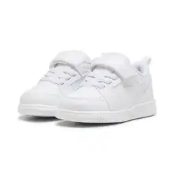 Decathlon PUMA Rebound v6 Lo sneakers voor peuters PUMA White Cool Light Gray aanbieding