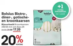 Sligro Bolsius Bistro, diner, gotische en kroonkaarsen aanbieding