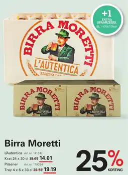 Sligro Birra Moretti aanbieding