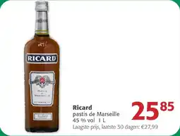 Comarkt Ricard pastis de Marseille 45% vol aanbieding