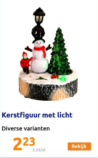 Action Kerstfiguur met licht aanbieding
