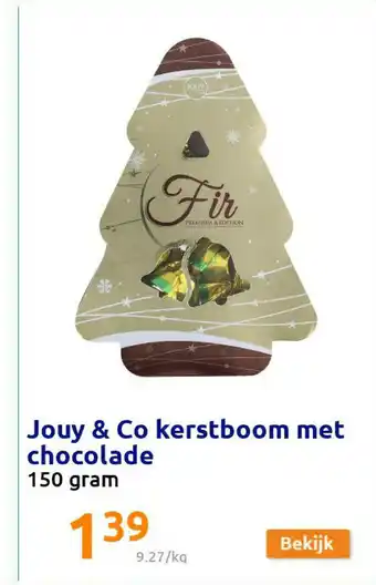 Action Jouy & Co kerstboom met chocolade 150 gram aanbieding